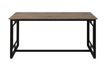 Hejde Rektangulært Spisebord 160 cm med Valnøtt- og Metallutseende - Brun|Svart - Møbler - Bord - Spisebord & kjøkkenbord