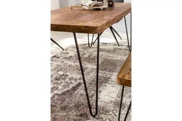 Hookway Rektangulært Spisebord 200 cm i Tre med Metallben - Brun - Møbler - Bord - Spisebord & kjøkkenbord