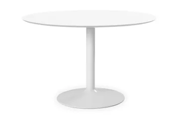 Ibiza Spisebord 110 cm Rundt - Hvit - Møbler - Bord - Spisebord & kjøkkenbord