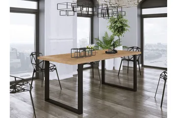 Imper Spisebord 185 cm - svart/Eik - Møbler - Bord - Spisebord & kjøkkenbord