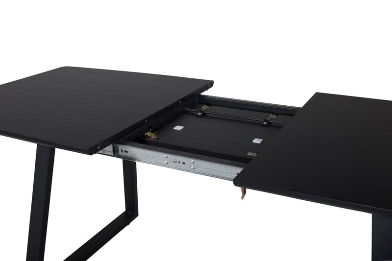 Inca Spisebord 160 cm Forlengningsbart - Sort - Møbler - Bord - Spisebord & kjøkkenbord