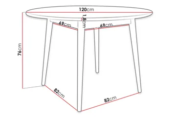Ingram Rundt Spisebord i Tre med Eik-utseende - Beige - Møbler - Bord - Spisebord & kjøkkenbord