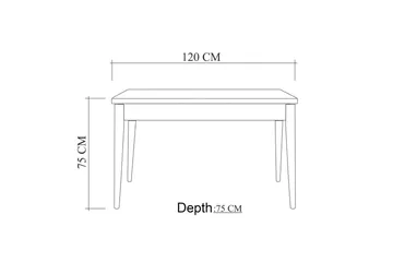 Irubhi Spisebord 120x75x120 cm - Grønn - Møbler - Bord - Spisebord & kjøkkenbord