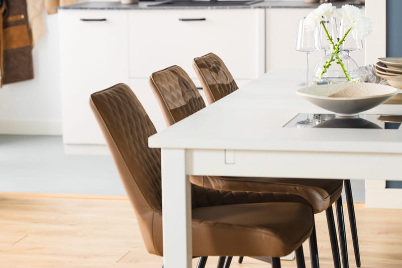 Jasmin Forlengningsbart Spisebord 180 cm - Hvit - Møbler - Bord - Spisebord & kjøkkenbord