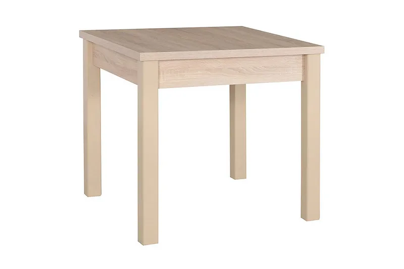 Jeni Lite Kvadratisk Spisebord 80 cm i Tre med Eikeutseende, Beige