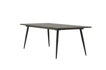 Keholmen Stort Rektangulært Spisebord 220 cm med Valnøtt- og Metallutseende - Brun - Møbler - Bord - Spisebord & kjøkkenbord