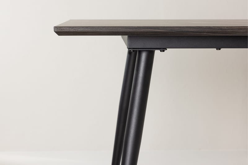 Keholmen Stort Rektangulært Spisebord 220 cm med Valnøtt- og Metallutseende - Brun - Møbler - Bord - Spisebord & kjøkkenbord
