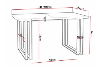 Kintore Spisebord 80 cm - Hvid - Møbler - Bord - Spisebord & kjøkkenbord
