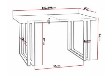 Kintore Spisebord 80 cm - Hvid - Møbler - Bord - Spisebord & kjøkkenbord