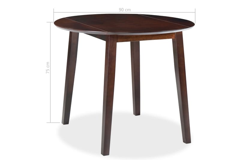 Klaffebord rund MDF brun - Brun - Spisebord & kjøkkenbord