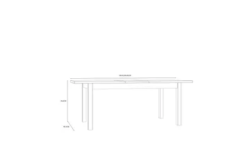 Konitsa Forlengningsbart Spisebord 160 cm - Brun/Svart - Møbler - Bord - Spisebord & kjøkkenbord