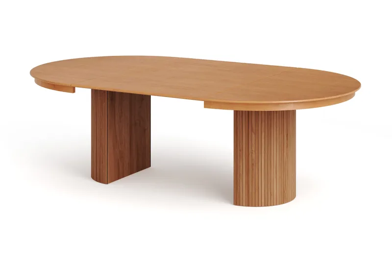 Kopparbo rundt uttrekkbart spisebord 140–240 cm finér, Eik