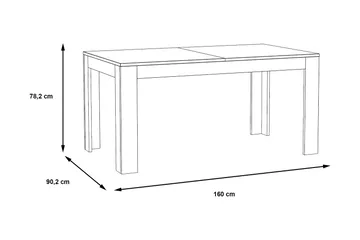 Kulatas Forlengningsbart Spisebord 160 cm - Brun - Møbler - Bord - Spisebord & kjøkkenbord