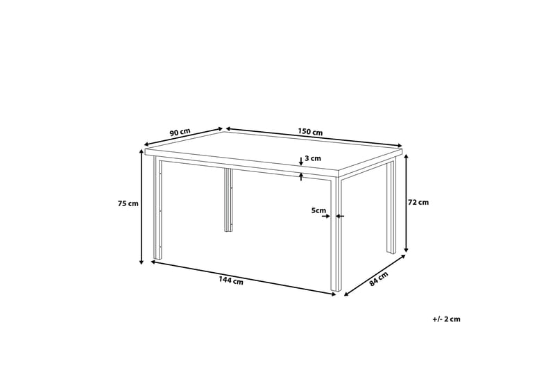 Laredo Spisebord 150 cm - Svart - Møbler - Bord - Spisebord & kjøkkenbord