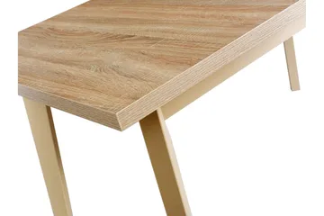 Lavona Uttrekkbart Rektangulært Spisebord 140 cm i Tre med Eketrelook - Beige - Møbler - Bord - Spisebord & kjøkkenbord