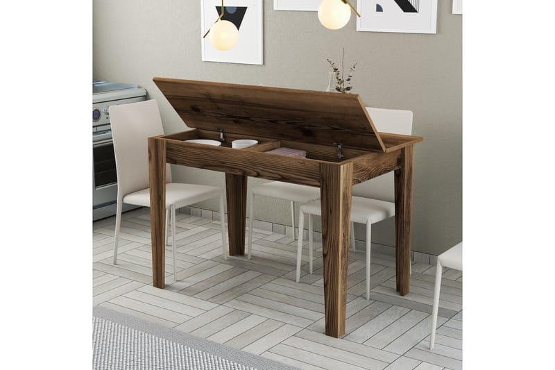 Levents Spisebord 110x72 cm Brun - Hanah Home - Møbler - Bord - Spisebord & kjøkkenbord