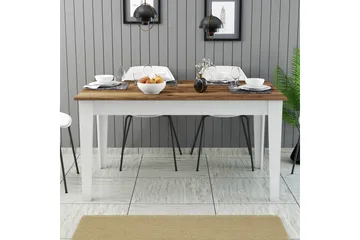 Lissione Spisebord 145x88 cm Brun/Hvit - Hanah Home - Møbler - Bord - Spisebord & kjøkkenbord