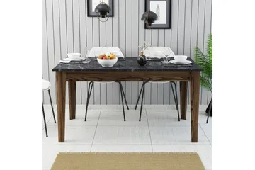 Lissione Spisebord 145x88 cm Brun/Svart - Hanah Home - Møbler - Bord - Spisebord & kjøkkenbord