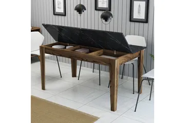 Lissione Spisebord 145x88 cm Brun/Svart - Hanah Home - Møbler - Bord - Spisebord & kjøkkenbord