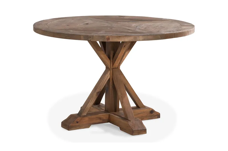 Lyon Rundt Lite Spisebord Vintage 120 cm - Natur / Tre / Alm - Møbler - Bord - Spisebord & kjøkkenbord