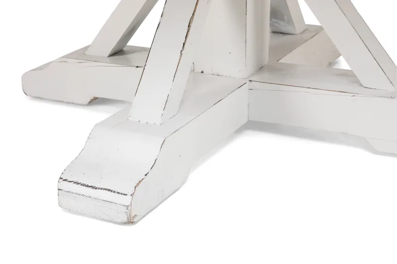 Lyon Rundt Spisebord 150 cm - Vintage / Natur / Hvit / Tre - Møbler - Bord - Spisebord & kjøkkenbord