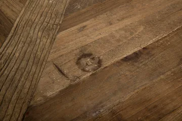 Lyon Rundt Spisebord 150 cm - Vintage / Natur / Hvit / Tre - Møbler - Bord - Spisebord & kjøkkenbord