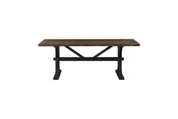 Lyon Uttrekkbart Spisebord 6 personer – Uttrekkbart plankebord 200 cm - Natur/Svart - Møbler - Bord - Spisebord & kjøkkenbord