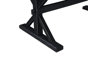 Lyon Uttrekkbart Spisebord 6 personer – Uttrekkbart plankebord 200 cm - Natur/Svart - Møbler - Bord - Spisebord & kjøkkenbord