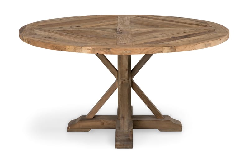 Lyon Vintage Rundt Spisebord 150 cm for 6 personer, Vintage / Alm / Tre