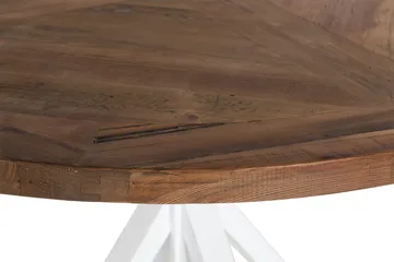 Lyon Vintage Spisebord 120 cm Rund - Natur/Hvit - Møbler - Bord - Spisebord & kjøkkenbord