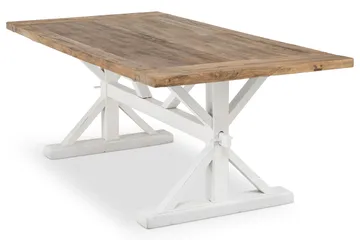 Lyon Vintage Spisebord 200 cm - Natur / Hvit - Møbler - Bord - Spisebord & kjøkkenbord