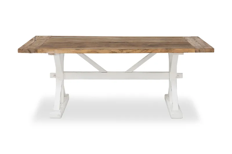 Lyon Vintage Spisebord 200 cm, Natur / Hvit