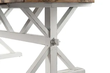 Lyon Vintage Spisebord 200 cm Utvidbart - Natur / Hvit - Møbler - Bord - Spisebord & kjøkkenbord