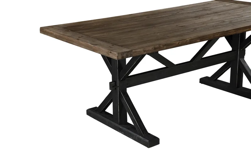 Lyon Premium uttrekkbart spisebord 200 cm Bloomington Natur, Black - Møbler - Bord - Spisebord & kjøkkenbord