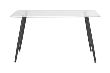 Maceys Spisebord 140 cm - Glass/Svart - Møbler - Bord - Spisebord & kjøkkenbord