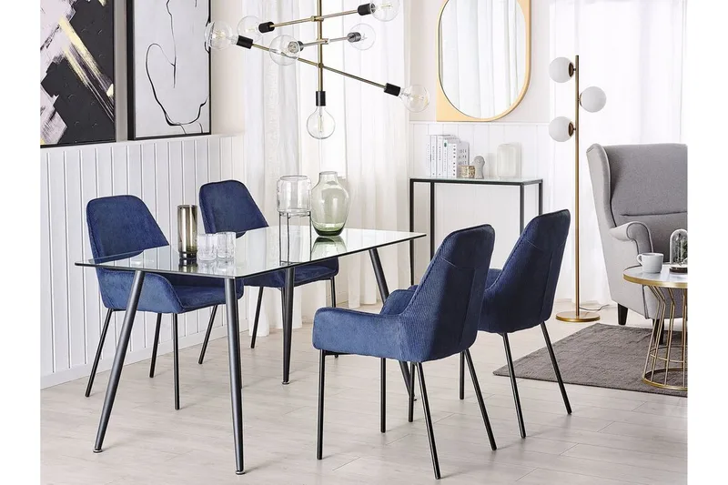 Maceys Spisebord 140 cm - Glass/Svart - Møbler - Bord - Spisebord & kjøkkenbord