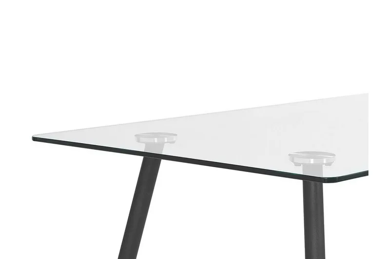 Maceys Spisebord 140 cm - Glass/Svart - Møbler - Bord - Spisebord & kjøkkenbord