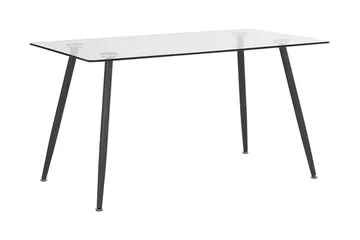 Maceys Spisebord 140 cm - Glass/Svart - Møbler - Bord - Spisebord & kjøkkenbord