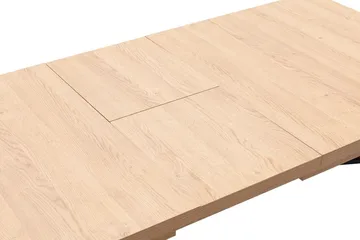 Makwana Utvidbart Rektangulært Spisebord 160 cm i Tre med Metallben - Naturell - Møbler - Bord - Spisebord & kjøkkenbord