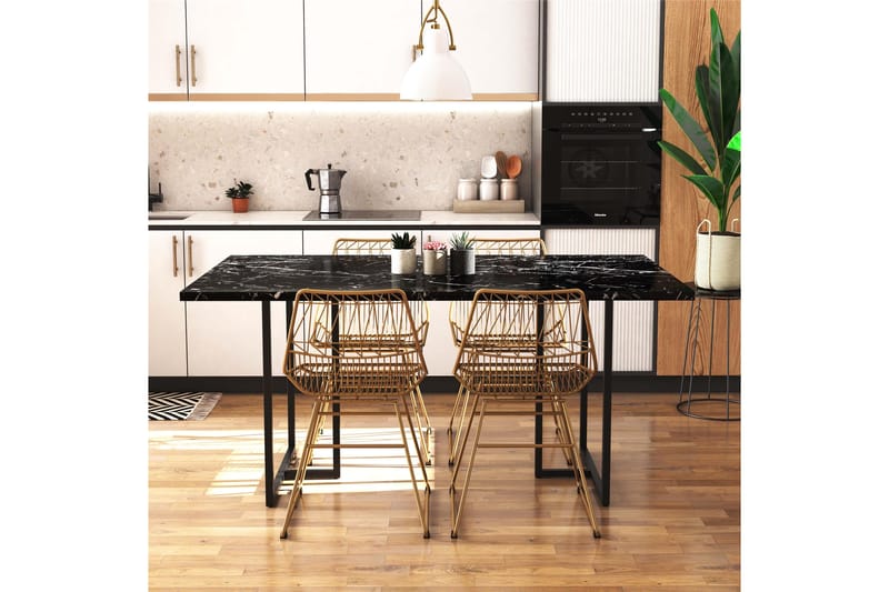 Matbord Astoria Marmor - Svart - Spisebord & kjøkkenbord
