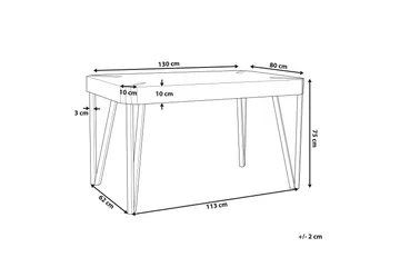 Mcgetrick Spisebord 130x80 cm - Tre/Natur - Møbler - Bord - Spisebord & kjøkkenbord
