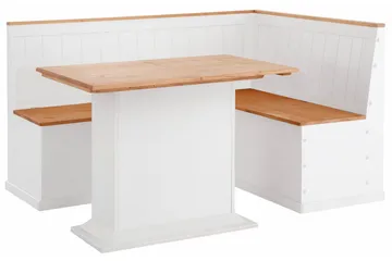 Meral Spisebord 105 cm - Hvit / Brun - Møbler - Bord - Spisebord & kjøkkenbord