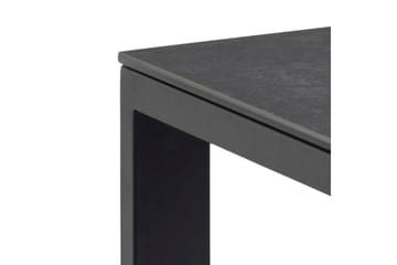 Misam Stort Rektangulært Spisebord 200 cm med Glassplate, Betong- og Metallutseende - Mørkegrå - Møbler - Bord - Spisebord & kjøkkenbord