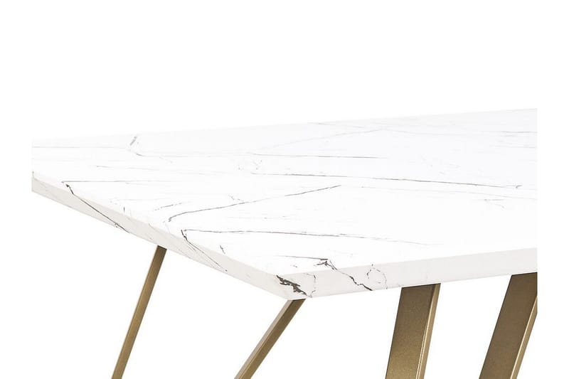 Molden Rektangulært Spisebord 150 cm i Tre med Metallben - Hvit - Møbler - Bord - Spisebord & kjøkkenbord