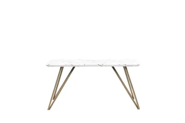 Molden Spisebord 150 cm - Hvit / Gull - Møbler - Bord - Spisebord & kjøkkenbord