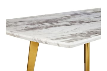 Mosby Spisebord 200 cm Sammenleggbart - Hvit/Gull - Møbler - Bord - Spisebord & kjøkkenbord