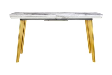 Mosby Spisebord 200 cm Sammenleggbart - Hvit/Gull - Møbler - Bord - Spisebord & kjøkkenbord