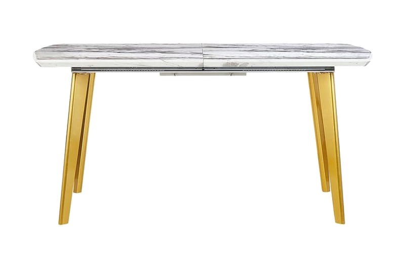 Mosby Spisebord 200 cm Sammenleggbart - Hvit/Gull - Møbler - Bord - Spisebord & kjøkkenbord