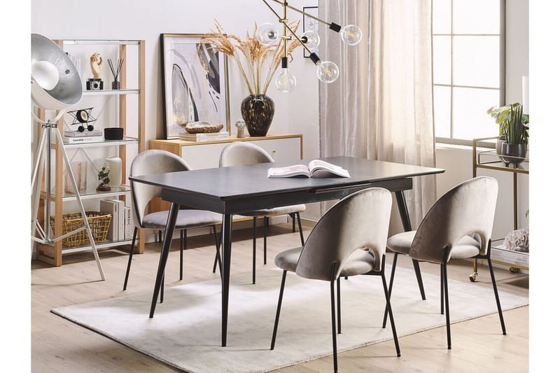 Mundon Spisebord 200 cm Sammenleggbart - Svart - Møbler - Bord - Spisebord & kjøkkenbord