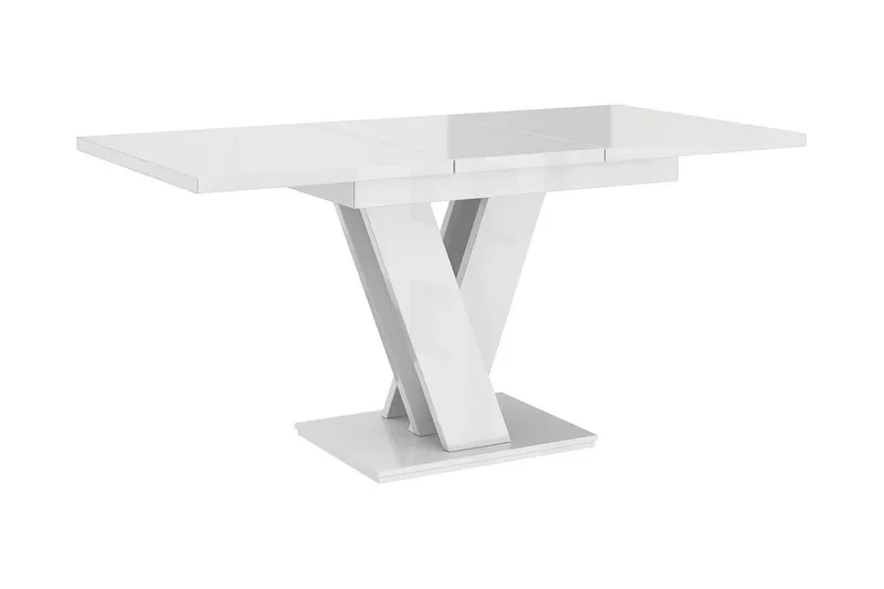 Nand Uttrekkbart Rektangulært Spisebord 120–160 cm i Tre - Hvit|Beige - Møbler - Bord - Spisebord & kjøkkenbord